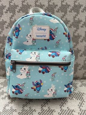RARE ✨ Loungefly Stitch Snow Day Mini Backpack - Gently Used & Clean!